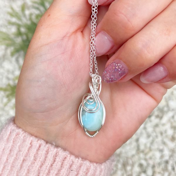 Wire wrapped crystal Pendants