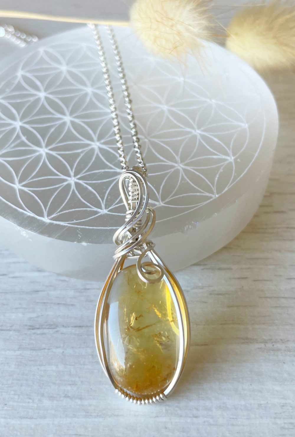 Citrine wrapped in sterling silver - Image 4