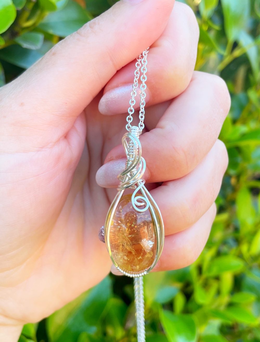 Citrine wrapped in sterling silver - Image 3