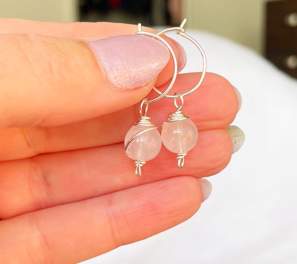 rose quartz earrings nz