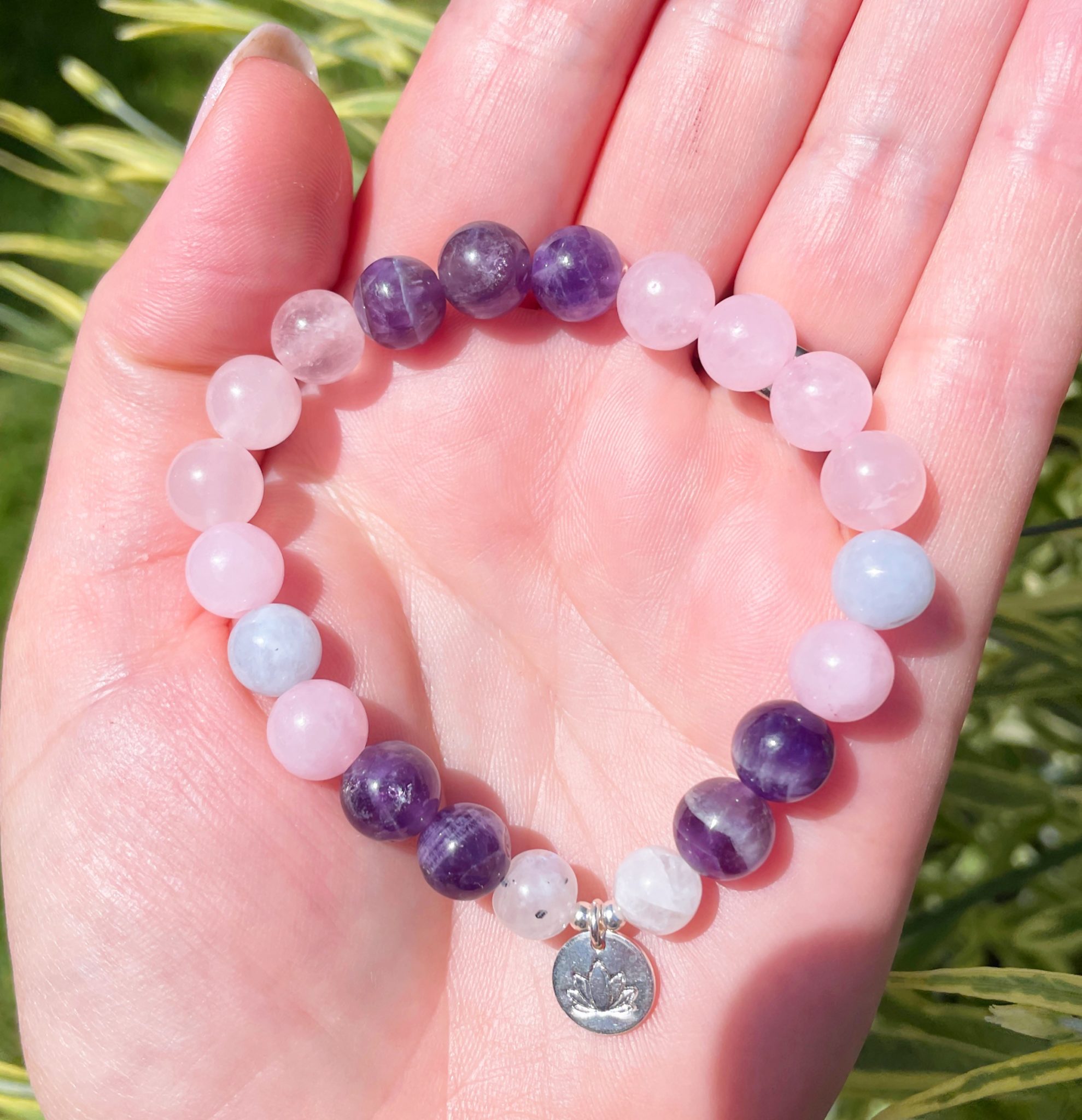 Stress and anxiety buster beaded bracelet, crystal healing bracelet