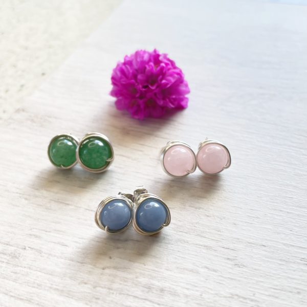 Sterling silver crystal studs