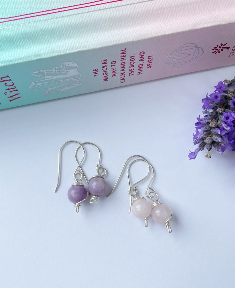 Sterling silver crystal dangles