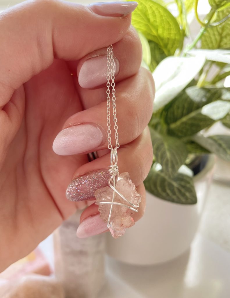 Pink amethyst pendant