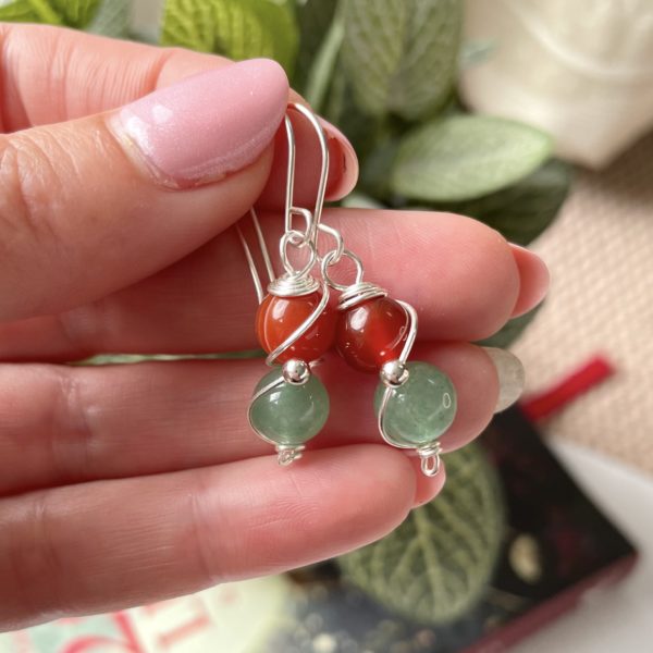 Christmas crystal earrings 🎄