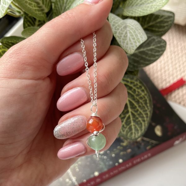Christmas crystal silver pendant