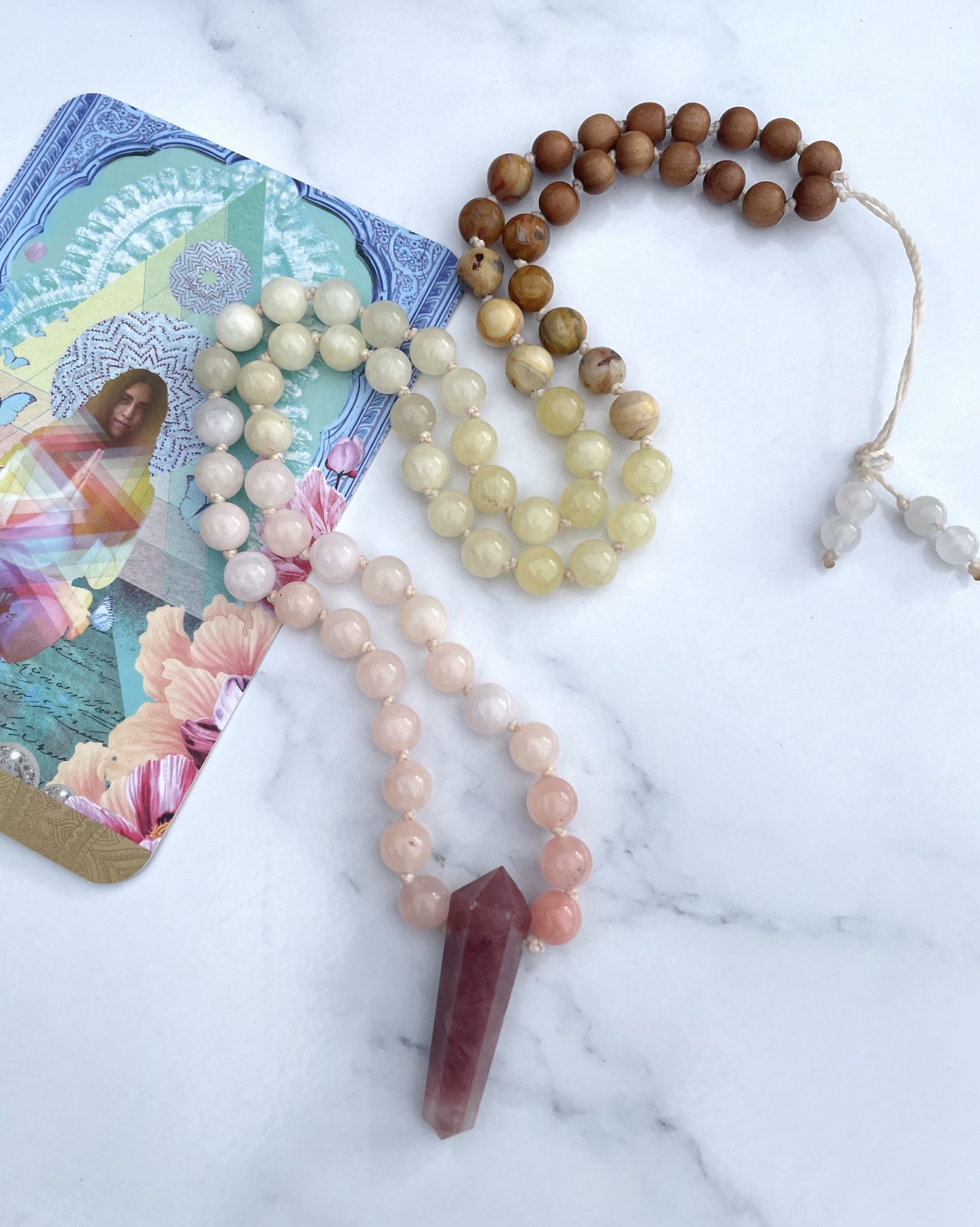 5 types of mala beads. A meditation mala…