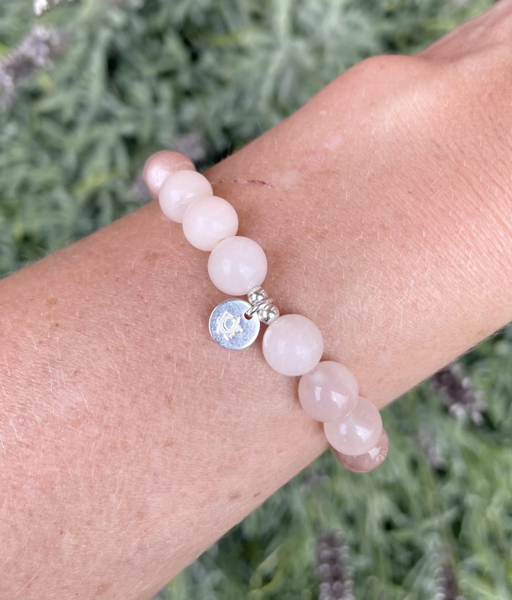 Svadhishthana Sacral Chakra Bracelet with Pink Aventurine, Carnelian, and Peach Moonstone - Image 2