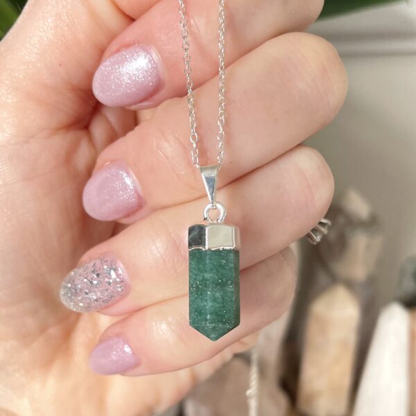 Green Aventurine mini point pendant