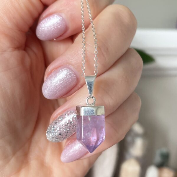 Amethyst mini point pendant