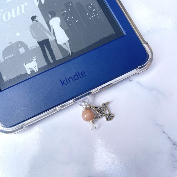 Kindle/phone crystal charm