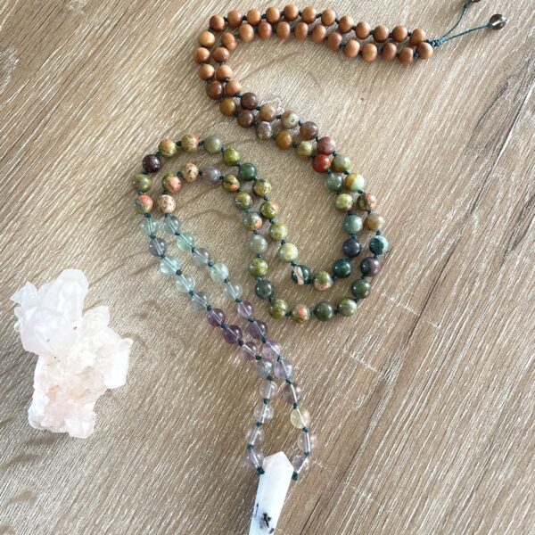 Spring renewal- Crystal mala