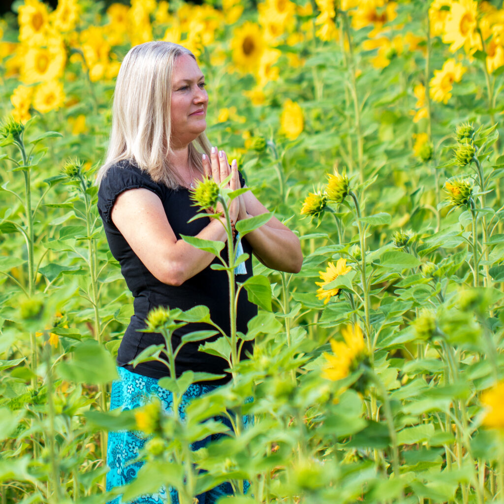 Laura in sunflower fields